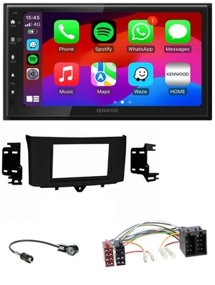Kenwood MP3 USB DAB 2DIN Bluetooth Autoradio für Smart ForTwo 10-15 ISO Profiver - Bild 1 von 4