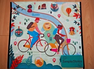 Borsa shopping regalo riutilizzabile quartiere equitazione bici amici/coppia nuova con etichetta    - Foto 1 di 4