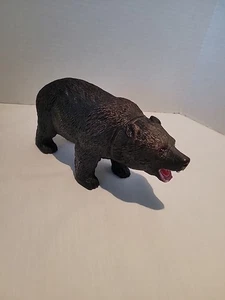 BÄR FIGUR 1997 GROSS SCHWARZ KUNSTSTOFF UNBESCHRIFTET HERGESTELLT AUS PORZELLAN 8,5 ZOLL LANG SPIELZEUG 4 ZOLL GROSS - Bild 1 von 14