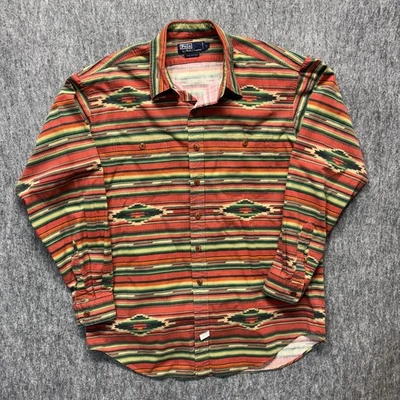 Vintage Polo Ralph Lauren Southwestern Aztec Western Button-Up Shirt Large USA - Image 1 of 4