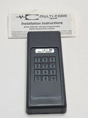 Linear Multi Code 4200 01 Wireless Programmable Keyless Door Opener Keypad - Image 1 of 4