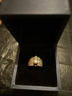 Anillo de oro amarillo de 14K corte pera Foto 1 de 2