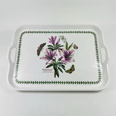 Portmeirion Botanic Garden Big Handled Serving Tray Lily Flowered Azalea 20.5"  - Image 1 of 4