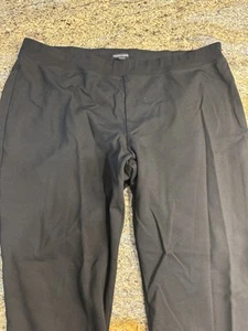 Eileen Fisher Pant 1X Womens Washable Flex Ponte Slim Fit Ankle Medium Black - Picture 1 of 11