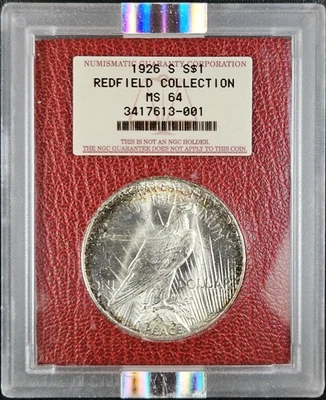 1926-S REDFIELD Peace Dollar NGC MS64 BLAZING LUSTER SUPER PQ Paramount! - Image 1 of 2