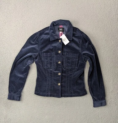 Kut from the Kloth Corduroy Jacket Womens Medium Navy Blue Button Up M - Image 1 of 4