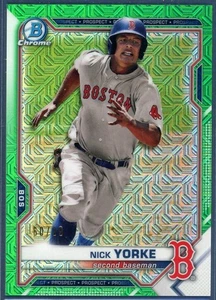 NICK YORKE 2021 Bowman Chrome #BCP-114 Green Mojo Prospect Refractor /99 - Picture 1 of 2