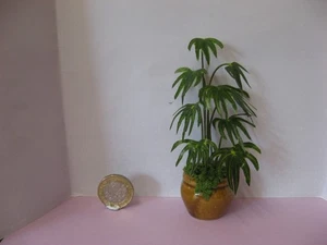 Dolls house 1/12 Tall Philodendron plant in glazed pot . - Picture 1 of 2