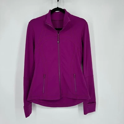 Jaqueta Lululemon Define Suéter Athletica Roxa Zíper Completo Manga Longa Tamanho 10 - Imagem 1 de 4