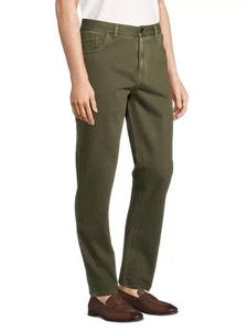 NUEVO ISAIA HOMBRES Barchetta Cinco Bolsillos Jeans DENIM NUEVO CON ETIQUETAS $695 TALLA IT 56 US 40 VERDE - Imagen 1 de 10