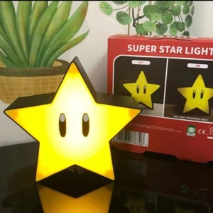 Super Mario Bros Lamp Super Star Light Led Music Night Light Sound USB Charging - Picture 1 of 6