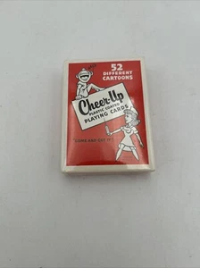 Vintage Stancraft 52 Different Cartoons Cheer-Up Playing Cards 60s - New Sealed - Picture 1 of 5