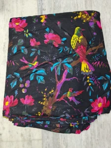 Tela estampada sanganeri natural india de algodón hecha a mano con estampado de bloques a mano de 25 yardas - Imagen 1 de 3