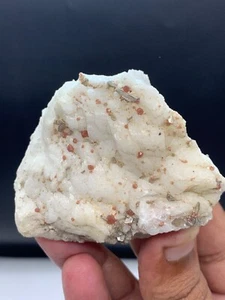Perfect red garnet with feldspar outstanding shape lovely colour - Picture 1 of 5