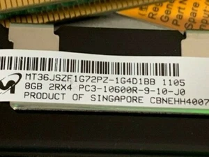 MICRON - CRUCIAL 8Gb DIMM PC3-10600R DDR3 REG ECC Server Memory - Picture 1 of 4