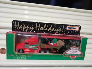 MATCHBOX CY113A "MERRY CHRISTMAS" 1995 FORD AEROMAX Transporter 750 made NuBoxed - Picture 1 of 5