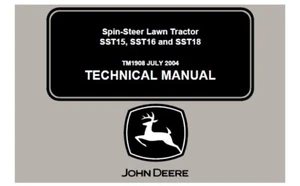 Tractor de césped John Deere SST15, SST16, SST18 manual técnico de fábrica - Imagen 1 de 3