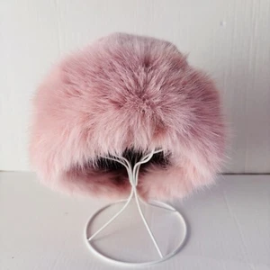 Pink Faux Fur Hat Adult One Size Fluffy Hat E1-607 - Picture 1 of 10