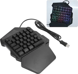 TASTIERA DA GIOCO A UNA MANO RGB RETROILLUMINATA 35 TASTI PUBG LOL WOW DOTA2 - Foto 1 di 5