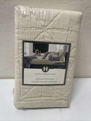 Hotel Collection Airbrush Geo Matelasse Standard Sham Beige Cotton 20 X 28 In - Image 1 of 4