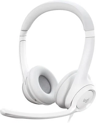 Logitech H390 | Wired Headset | Noise Cancelling | USB-A | Off White - Image 1 of 4