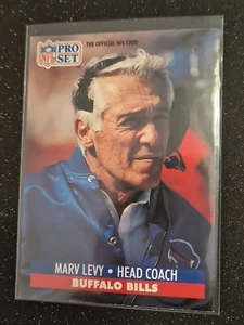 1991 NFL Pro Set Football Card #90 Marv Levy Buffalo Bills - Picture 1 of 2