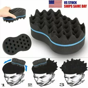 Doppelseitige Welle Friseur Haarbürste Schwamm Twist Locken Spule Dreads Afro Locs USA - Bild 1 von 12