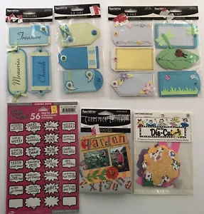 Mix Lot Scrapbook 3-D Tags/Stickers~Cardstock Letters~Die-Cut Flowers~Humor - Picture 1 of 8