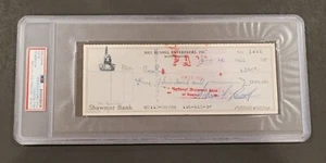 Rare 1966 BILL RUSSELL Signed Personal Check-HOF-BOSTON CELTICS-PSA Slabbed - Picture 1 of 8