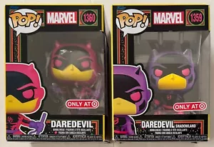 Funko Pop! Daredevil 1360 Shadowland 1359 Black Light Target Exclusive Figures - Picture 1 of 7