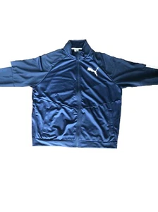Puma Mens XXL Blue Full Zip Track Jacket Athletic T7 Way 1 Full Zip B41* - Picture 1 of 2