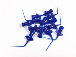 100pz Punte per Canali Radici Endo Punte per Irrigazione Dentale Flessibili Lavaggio Blu Sottili - Foto 1 di 2