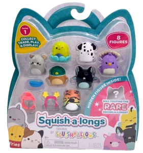 NIP Squishmallows Squish-a-longs Series 1 8 Figures 11 Pieces Dalmatian Duck Bat - Picture 1 of 2