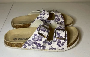 BJORNDAL Womens Fun Floral Sandals Shoes - Sz 39 8.5 - Picture 1 of 5