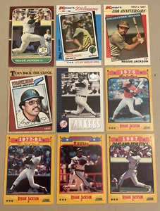 HOF Reggie Jackson ⚾️ 9 Baseball Card Lot ⚾️ Athletics, Orioles, Yankees, Angels - Picture 1 of 12