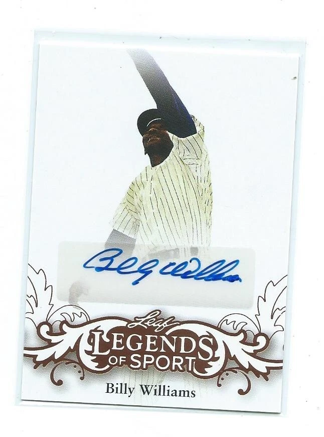 2015 Leaf Legends of Sport-Billy Williams Autograph-Chicago Cubs - Image 1 of 2