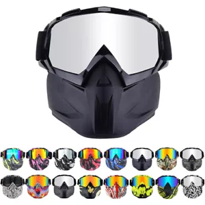 Safety Goggles Eye Protective Glasses Lab Work Eyewear with Modular Face Mask - Picture 1 of 28