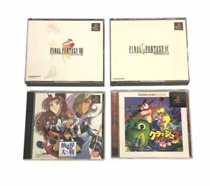 Lot 4 Sony PS1 Final Fantasy 8, 9 Senkaitaisen And Crash Bandicoot 3 Good Japan - Picture 1 of 6