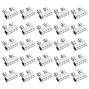25Pcs Steel Wire Rope Cable Clamp M3 Wire Rope Clips with Screw Silver Tone - Picture 1 of 5