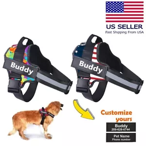 Personalized Dog Harness NO PULL Reflective Breathable Pet Harness Vest - Picture 1 of 10
