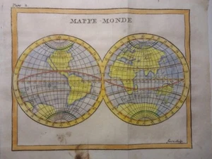 Antique Map of the World by Claude Buffier 1744 - Picture 1 of 5