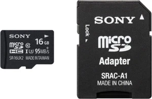 SONY microSDHC 16GB Memory Card SR-16UX2A UHSI 95MB/s Read 60MB/s Write Class 10 - Picture 1 of 3