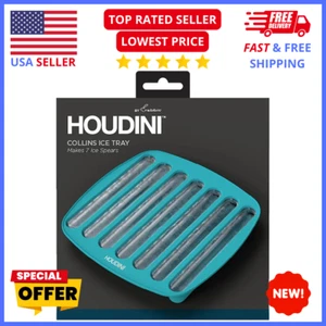 Houdini Silicone Collins Ice Tray Blue - 6.5" x 7.75" x 1" - Picture 1 of 5