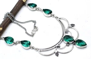 Tourmaline Gemstone 925 Sterling Silver Jewelry Necklace Gift For Her 17-18 - Picture 1 of 6