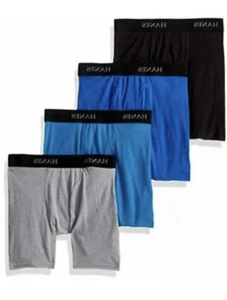 Hanes Boys' Ultimate Long Leg Boxer Brief 4-Pack, Assorted - Picture 1 of 3