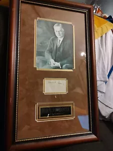 President Herbert Hoover Autograph Signed and Framed - Picture 1 of 14