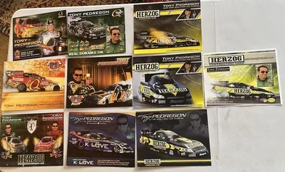 Lote de 10 cartas de héroe HERZOG Pedregon NHRA Foto 1 de 4