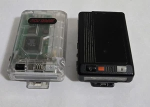 2 Vintage 90s Motorola Pager Beeper Transparent Clear Black Retro Turns On READ - Photo 1/14
