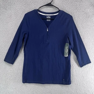 Camisa Ralph Lauren Active para mujer azul medio manga 3/4 C1 nueva con etiquetas - Imagen 1 de 7