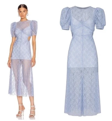 Vestido midi Alice McCall On+ On azul de encaje talla 10~ ESTILOSO- Foto 1 de 4